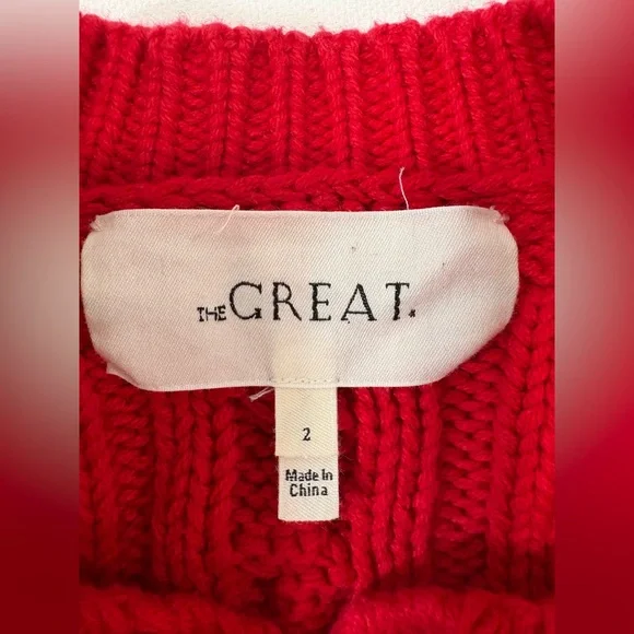 THE GREAT The Mountainside Cardigan in Deep Rose - Picture 12 of 16